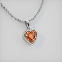0.69 Ct. Sapphire Pendant, 18K White Gold 2