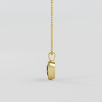 1.38 Ct. Purplish Red Ruby Pendant, 10K Yellow Gold 3
