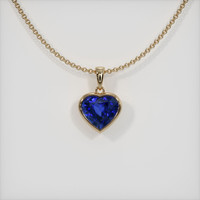 4.02 Ct. Sapphire Pendant, 14K Yellow Gold 1