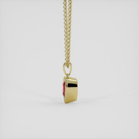2.14 Ct. Pinkish Red Ruby Pendant, 14K Yellow Gold 3