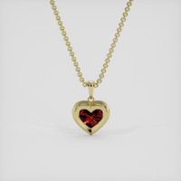 2.14 Ct. Pinkish Red Ruby Pendant, 14K Yellow Gold 4