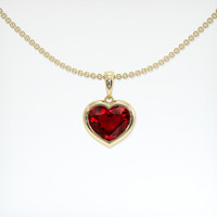 1.28 Ct. Ruby Pendant, 14K Yellow Gold 1