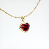1.28 Ct. Ruby Pendant, 14K Yellow Gold 2