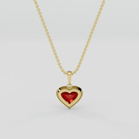 1.00 Ct. Ruby Pendant, 14K Yellow Gold 4