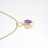 0.67 Ct. Purple Sapphire Pendant, 14K Yellow Gold 3