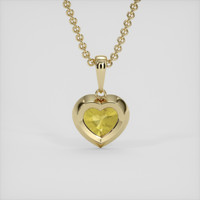 2.06 Ct. Yellow Sapphire Pendant, 14K Yellow Gold 4