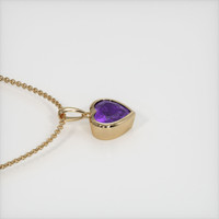 2.05 Ct. Purple Sapphire Pendant, 14K Yellow Gold 3