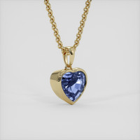 2.27 Ct. Bluish Purple Sapphire Pendant, 14K Yellow Gold 2