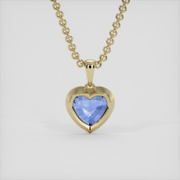 2.27 Ct. Bluish Purple Sapphire Pendant, 14K Yellow Gold 4