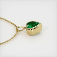 1.58 Ct. Emerald Pendant, 18K Yellow Gold 3