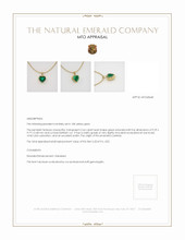 Emerald Pendant 2.64 Ct. 18K Yellow Gold Appraisal