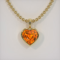 5.03 Ct. Sapphire Pendant, 18K Yellow Gold 1