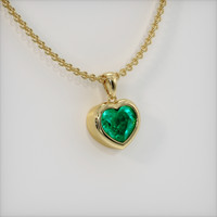 1.68 Ct. Emerald Pendant, 18K Yellow Gold 2