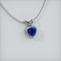 4.02 Ct. Sapphire Pendant, 14K White Gold 2