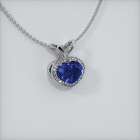 2.43 Ct. Sapphire Pendant, 14K White Gold 2