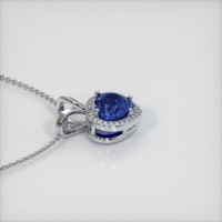 2.43 Ct. Sapphire Pendant, 14K White Gold 3