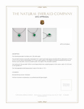 Emerald Pendant 3.01 Ct. 18K White Gold Appraisal