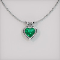 Emerald Pendant 3.01 Ct. 18K White Gold Preview