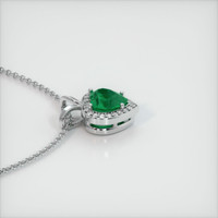 3.01 Ct. Emerald Pendant, 18K White Gold 3
