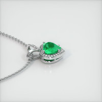 6.31 Ct. Emerald  Pendant - 18K White Gold