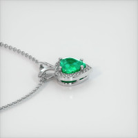 0.52 Ct. Emerald  Pendant - 18K White Gold
