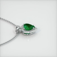 1.58 Ct. Emerald  Pendant - 18K White Gold