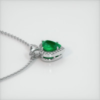 1.98 Ct. Emerald Pendant, 18K White Gold 3