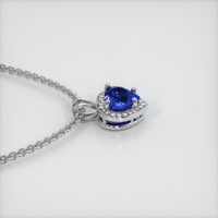 0.80 Ct. Sapphire Pendant, 18K White Gold 3