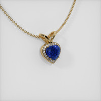 4.02 Ct. Sapphire Pendant, 14K Yellow Gold 2