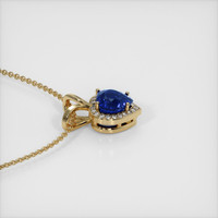 4.02 Ct. Sapphire Pendant, 14K Yellow Gold 3