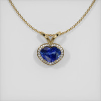 2.43 Ct. Sapphire Pendant, 14K Yellow Gold 1