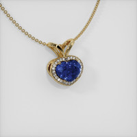 2.43 Ct. Sapphire Pendant, 14K Yellow Gold 2