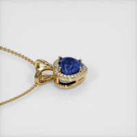 2.43 Ct. Blue Sapphire Pendant, 14K Yellow Gold 3