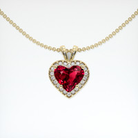 1.08 Ct. Ruby Pendant, 14K Yellow Gold 1