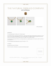 Emerald Pendant 3.01 Ct. 18K Yellow Gold Appraisal