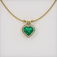 Emerald Pendant 3.01 Ct. 18K Yellow Gold Preview