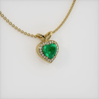 3.01 Ct. Emerald Pendant, 18K Yellow Gold 2