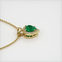 3.01 Ct. Emerald Pendant, 18K Yellow Gold 3