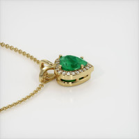 3.28 Ct. Emerald  Pendant - 18K Yellow Gold