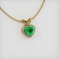 6.31 Ct. Emerald Pendant, 18K Yellow Gold 2