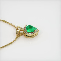 6.31 Ct. Emerald Pendant, 18K Yellow Gold 3