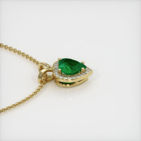 1.58 Ct. Emerald Pendant, 18K Yellow Gold 3