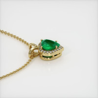 1.98 Ct. Emerald Pendant, 18K Yellow Gold 3