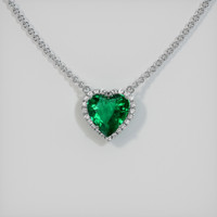 1.80 Ct. Emerald  Necklace - Platinum 950