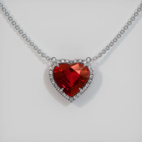 8.01 Ct. Ruby Necklace, Platinum 950 1