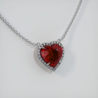 8.01 Ct. Ruby Necklace, Platinum 950 2