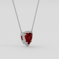 1.52 Ct. Ruby Necklace, Platinum 950 2