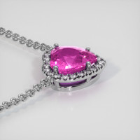 3.11 Ct. Pink Sapphire Necklace, Platinum 950 3