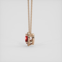 0.76 Ct. Ruby Necklace, 14K Rose Gold 3