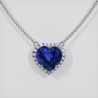 4.02 Ct. Sapphire Necklace, 14K White Gold 1